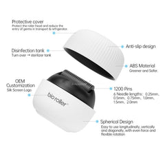 Derma Roller Device Bio Roller G4 1200 Pin Stainless Steel Needles Microneedle Skin Care Beauty Device Face Beard Roller - Guangzhou Itech Aesthetics Co.,Ltd