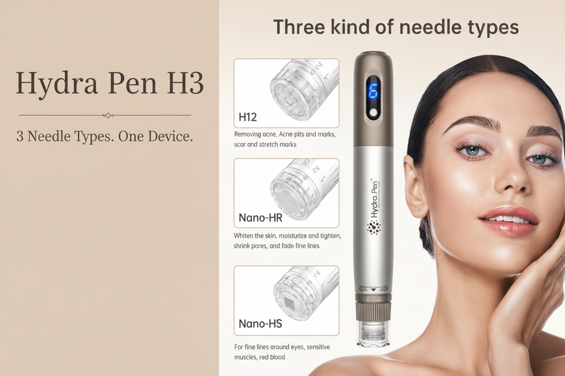 Dr Pen H3 automatic wireless microneedling pen with H12 Nano-HR Nano-HS needle types - iTech Aesthetics