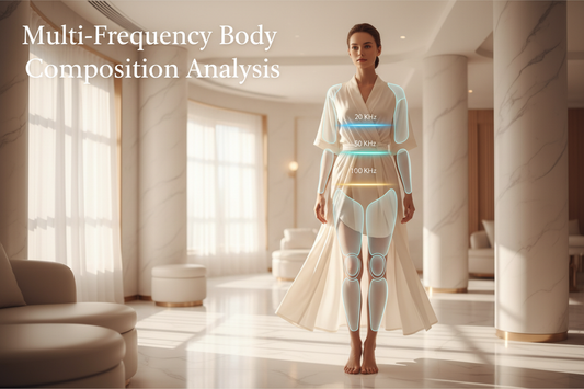 MFBIA multi-frequency body composition analysis technology diagram for beauty and aesthetic clinics