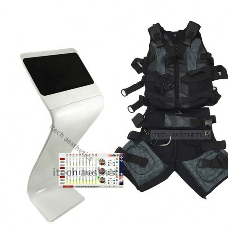 XEMS Pro electric muscle stimulator machine with wireless and wired EMS suit for gyms and studios