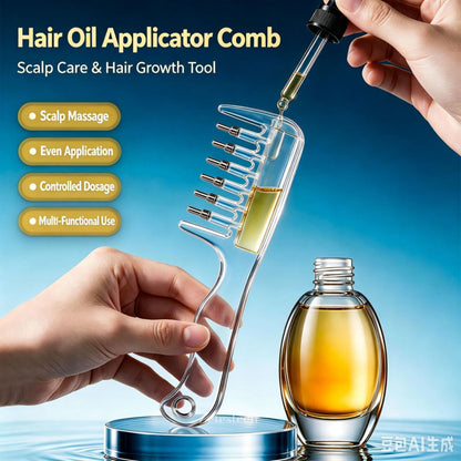 Crystal Scalp Oil Applicator Comb Liquid Dispenser Minoxidil Applicator 10ML