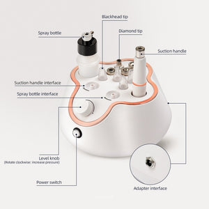 3-in-1 Diamond Microdermabrasion Machine – Facial Exfoliation, Blackhead Suction & Skin Spray for Home Use