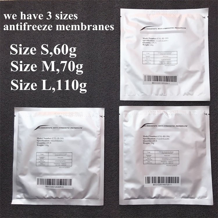 Antifreezing Membrane Pads for Cryolipolysis Body Sculpting Machines