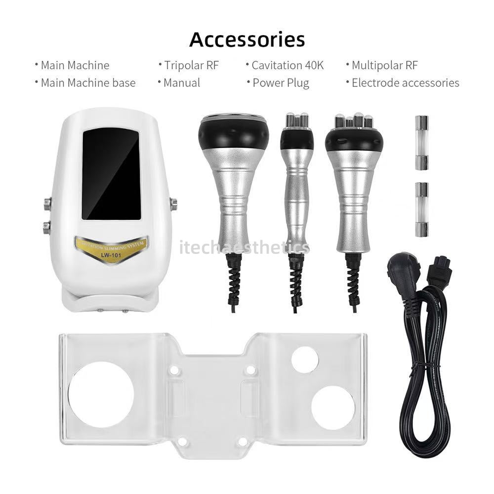 40K Ultrasonic Cavitation Machine with Multi-Polar RF Handles