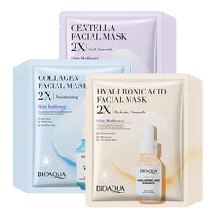 Sheet Face Mask Set — Centella, Collagen, Vitamin C & Hyaluronic Acid