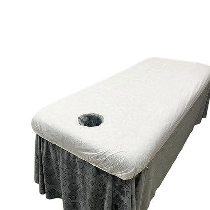 Disposable Bed Covers with Face Hole for Massage & Spa – Non-Woven, Elastic, Breathable (20 Pcs)