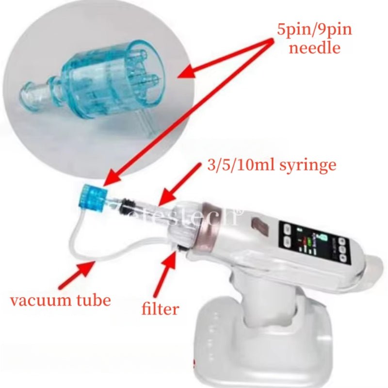 Mesotherapy Gun Consumables – EZ Injector Needles, Syringes, Filter & Vacuum Tube Spare Parts