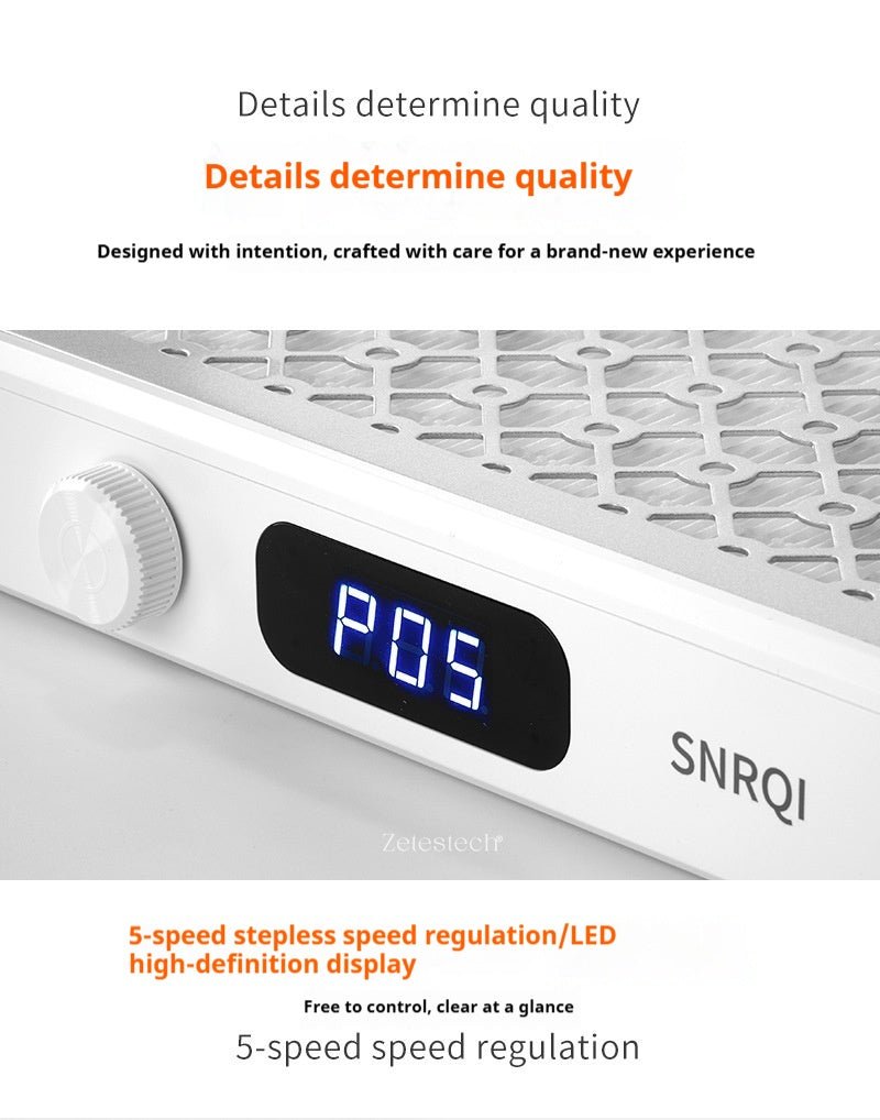 Professional Turbo Nail Dust Collector – Brushless Dual-Fan Motor Strong Suction Nail Dust Extractor - Guangzhou Itech Aesthetics Co.,Ltd